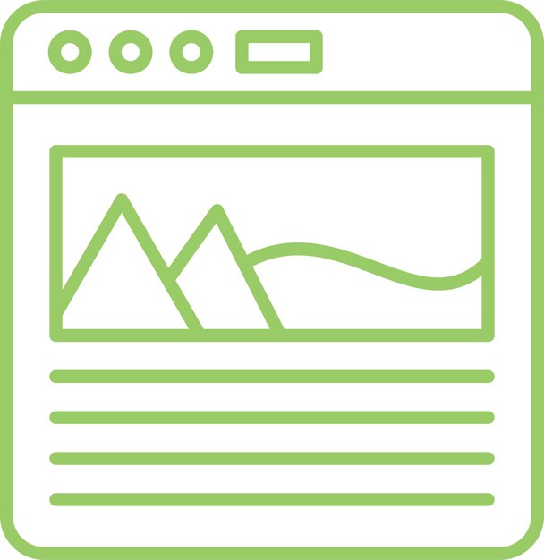 Diseño vectorial Estilo del icono de la página de aterrizaje