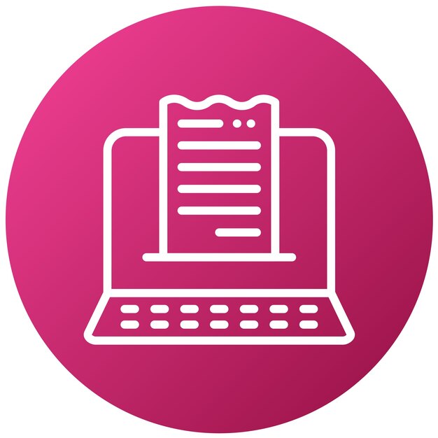 Diseño vectorial Estilo del icono de la página de comprobación