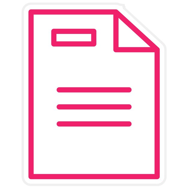 Diseño vectorial Estilo de icono de una página