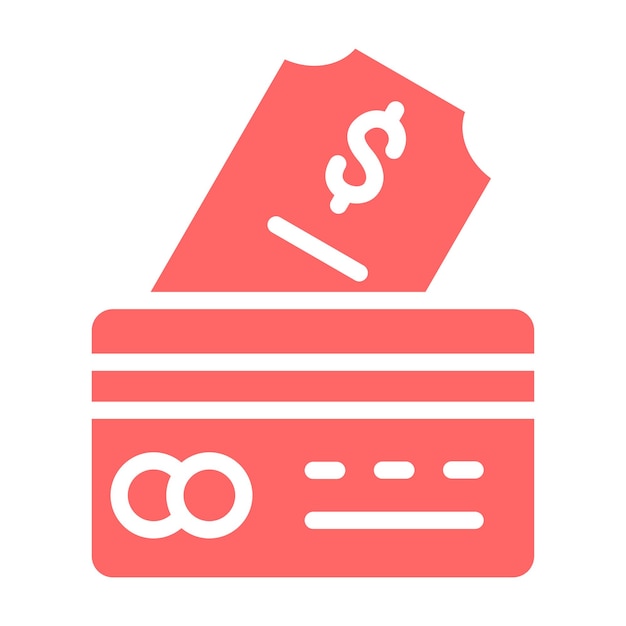 Diseño vectorial Estilo del icono de pago en la caja