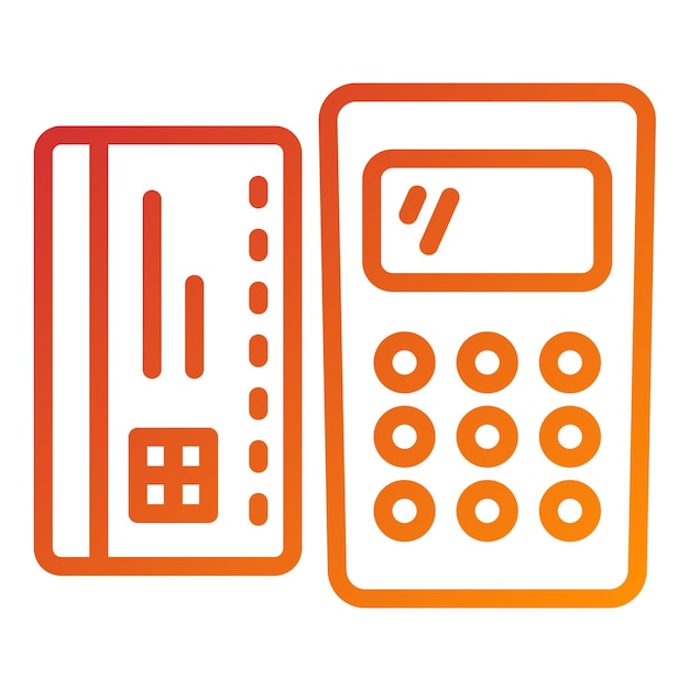 Diseño vectorial Estilo del icono de pago electrónico