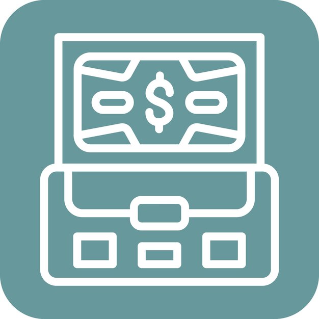 Diseño vectorial Estilo del icono de pago empresarial