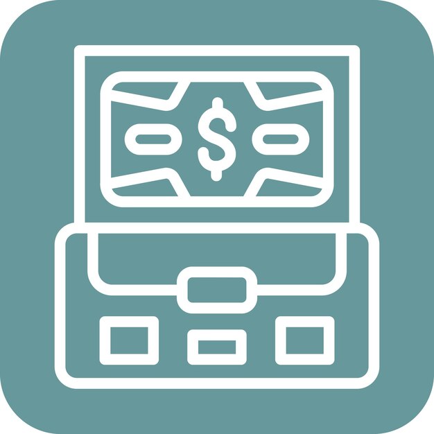 Diseño vectorial Estilo del icono de pago empresarial