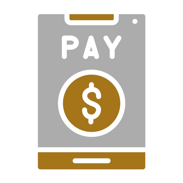 Diseño vectorial Estilo del icono de pago móvil