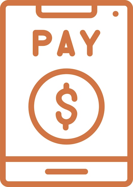 Diseño vectorial Estilo del icono de pago móvil