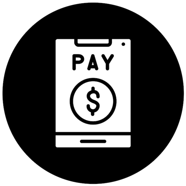 Diseño vectorial Estilo del icono de pago móvil