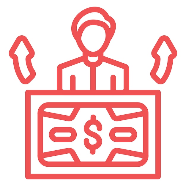 Diseño vectorial Estilo del icono de pago personal