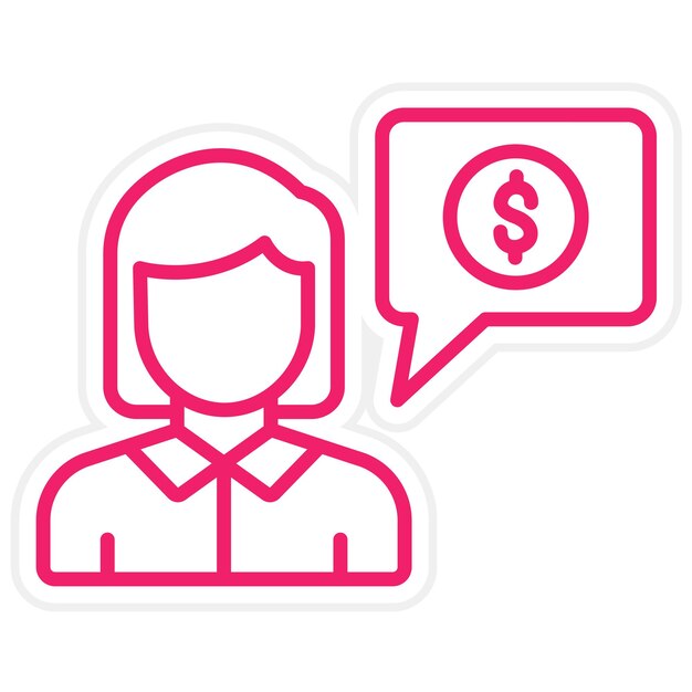 Diseño vectorial Estilo del icono de pago personal
