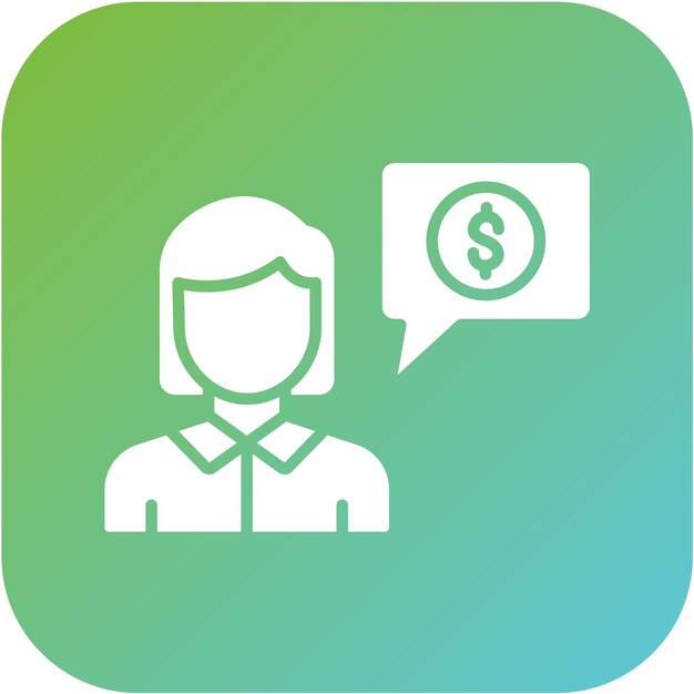 Diseño vectorial Estilo del icono de pago personal