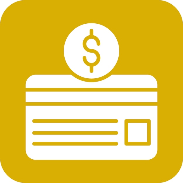 Diseño vectorial del estilo del icono de pago con tarjeta de crédito