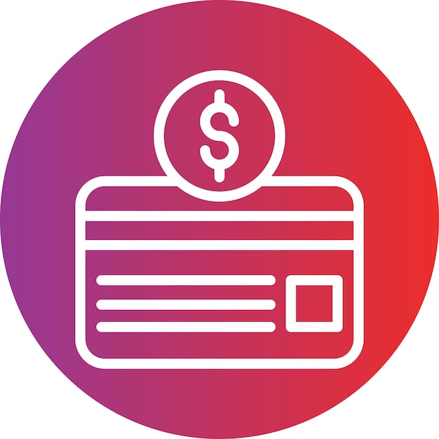 Diseño vectorial del estilo del icono de pago con tarjeta de crédito