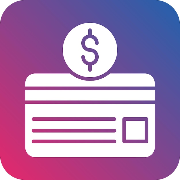 Diseño vectorial del estilo del icono de pago con tarjeta de crédito