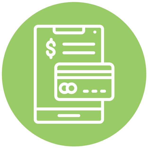 Diseño vectorial del estilo del icono de pago con tarjeta de crédito