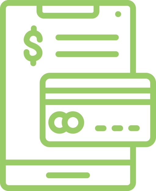 Diseño vectorial del estilo del icono de pago con tarjeta de crédito