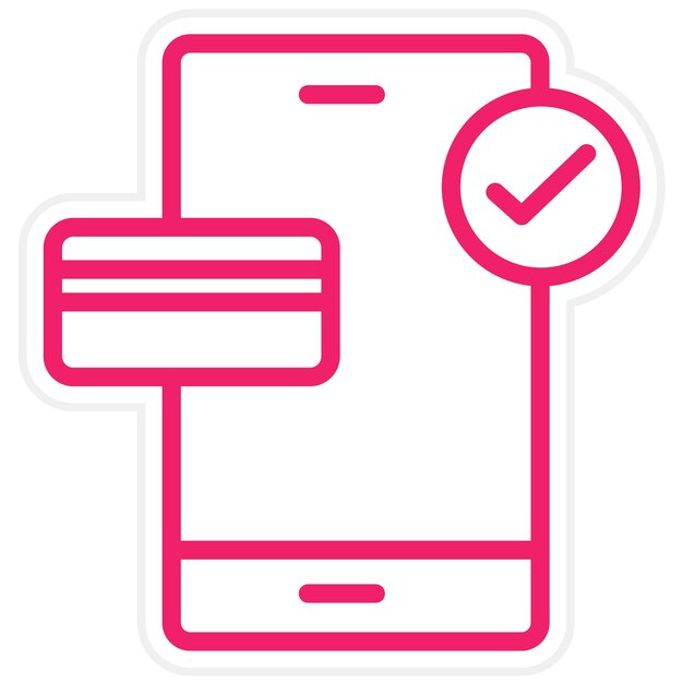 Diseño vectorial del estilo del icono de pago