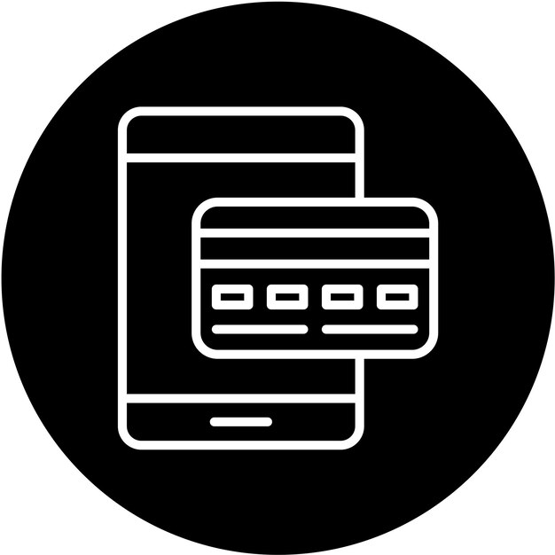 Diseño vectorial del estilo del icono de pago