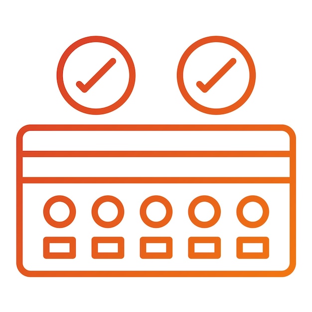 Diseño vectorial Estilo del icono de pagos con tarjeta