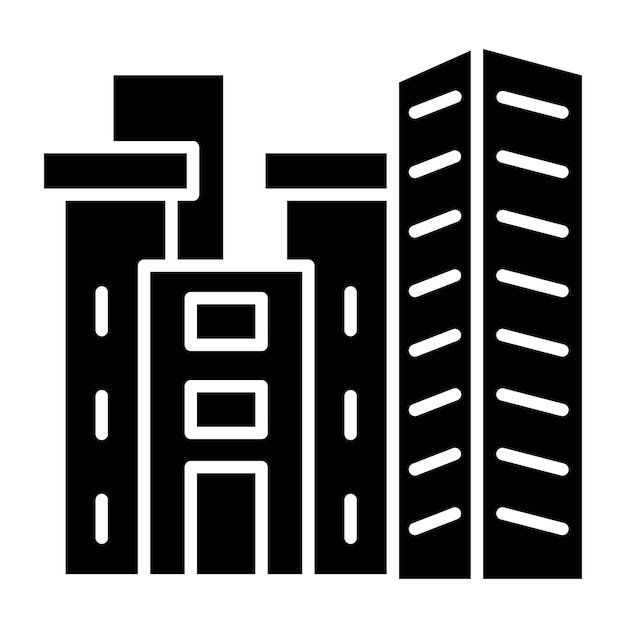 Diseño vectorial del estilo del icono del paisaje urbano