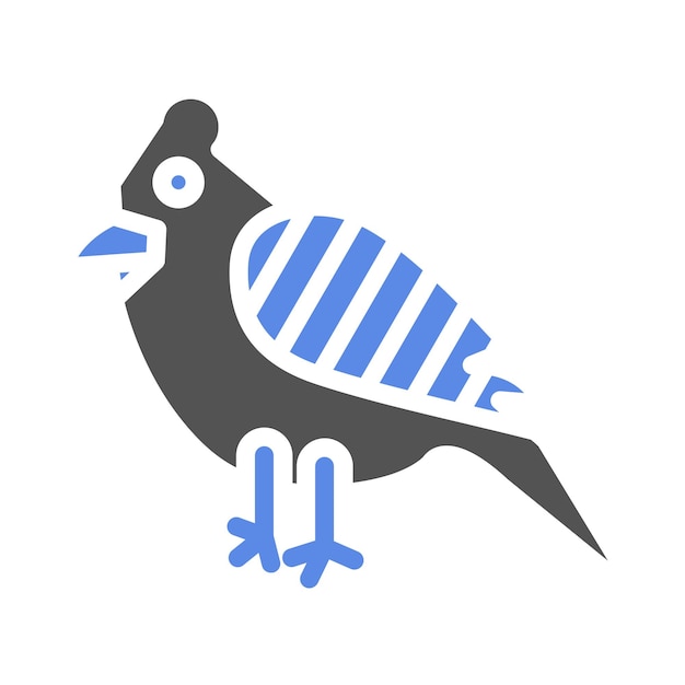 Diseño vectorial de estilo de icono de pájaro