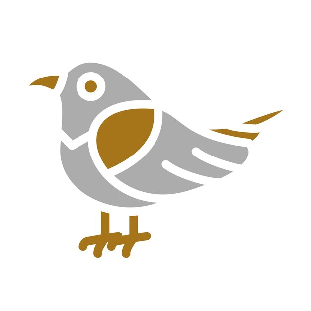 Diseño vectorial de estilo de icono de pájaro