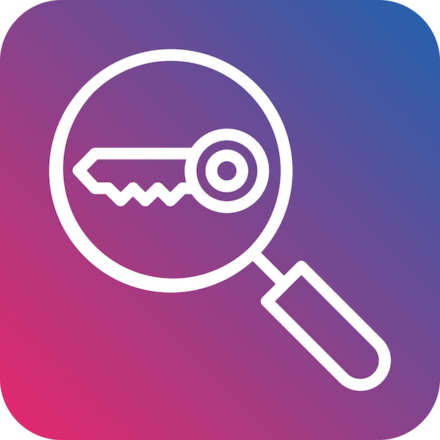 Diseño vectorial Estilo del icono de la palabra clave