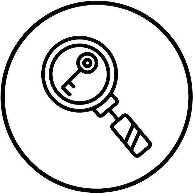 Diseño vectorial Estilo del icono de la palabra clave