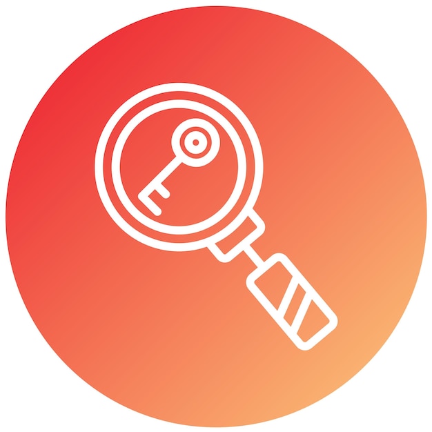 Diseño vectorial Estilo del icono de la palabra clave