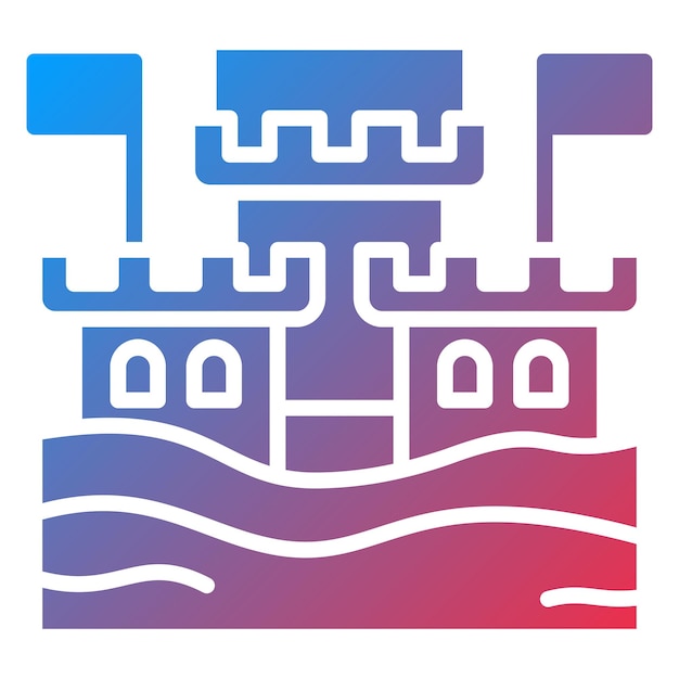 Diseño vectorial Estilo de icono del Palacio del Desierto