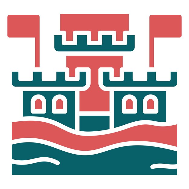 Diseño vectorial Estilo de icono del Palacio del Desierto