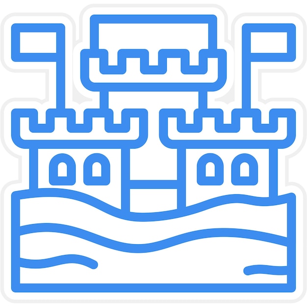 Diseño vectorial Estilo de icono del Palacio del Desierto