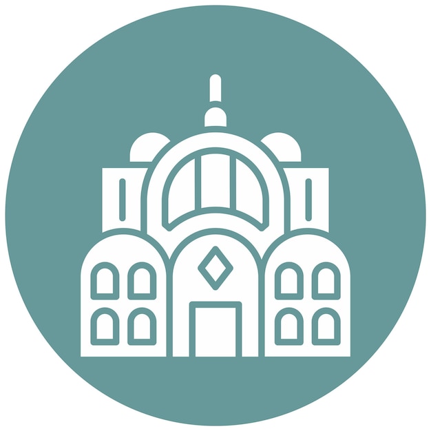 Diseño vectorial Estilo de icono del Palacio del Desierto
