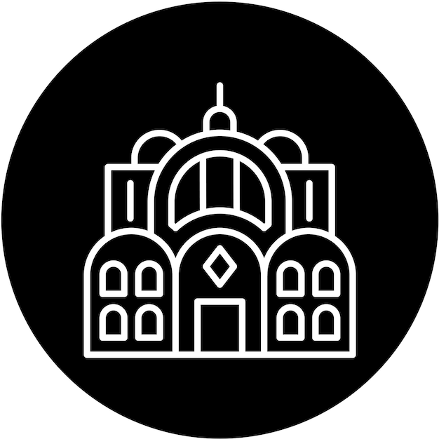 Diseño vectorial Estilo de icono del Palacio del Desierto