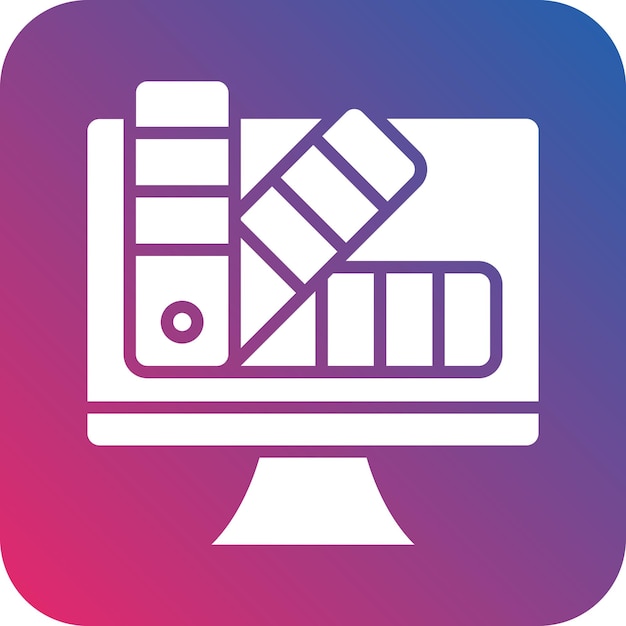 Diseño vectorial Estilo del icono de la paleta de colores