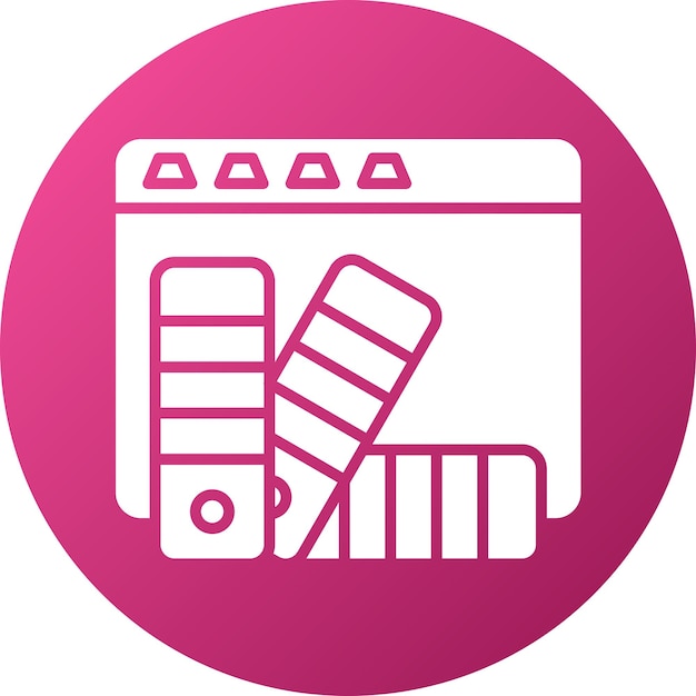 Diseño vectorial Estilo del icono de la paleta de colores