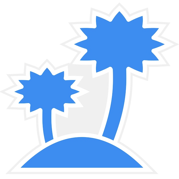 Diseño vectorial Estilo de icono de Palm Island