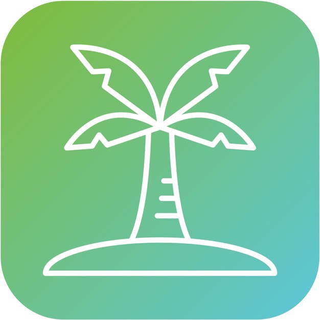 Diseño vectorial Estilo de icono de Palm Island