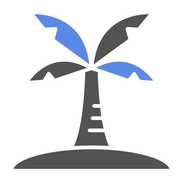 Diseño vectorial Estilo de icono de Palm Island