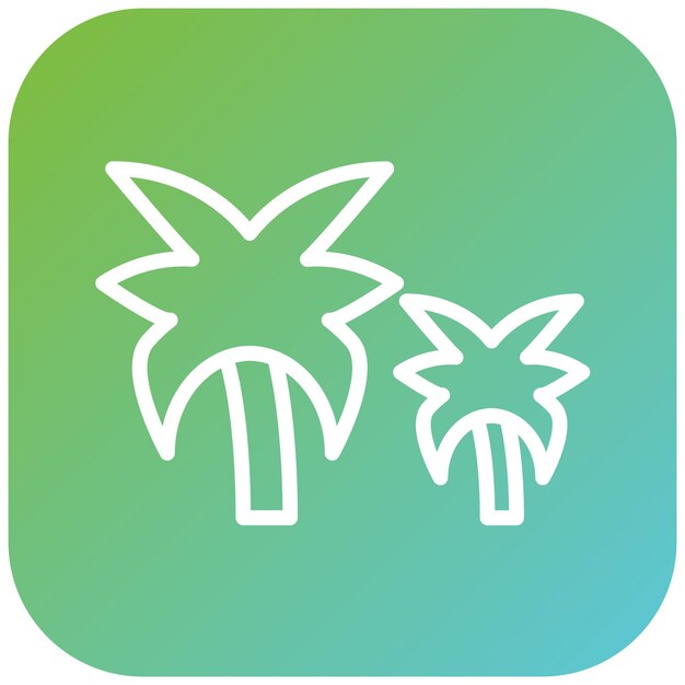 Diseño vectorial Estilo de icono de Palm Island