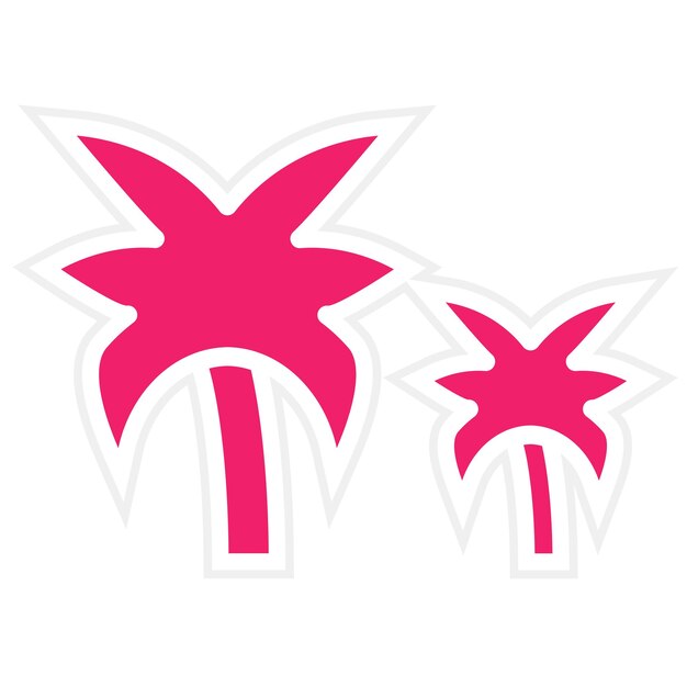 Diseño vectorial Estilo de icono de Palm Island