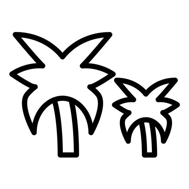 Diseño vectorial Estilo de icono de Palm Island