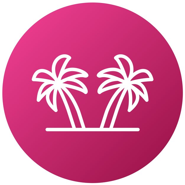 Diseño vectorial del estilo del icono de la palmera