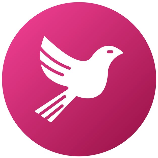 Diseño vectorial estilo de icono de paloma
