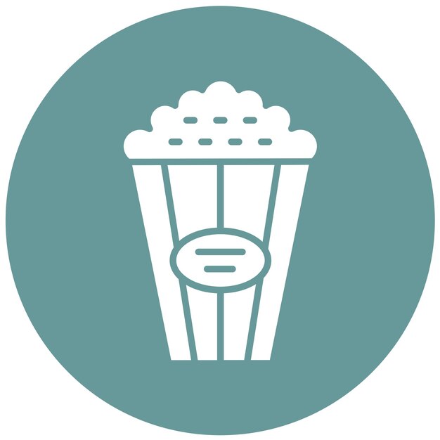 Diseño vectorial de estilo de icono de palomitas de maíz