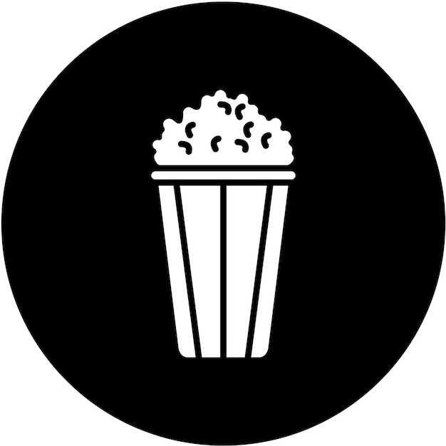 Diseño vectorial de estilo de icono de palomitas de maíz