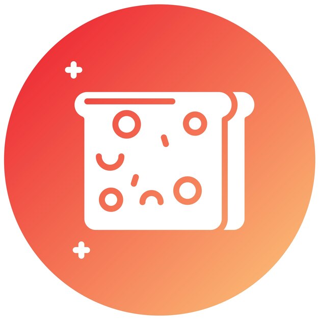 Diseño vectorial del estilo del icono del pan de trigo entero