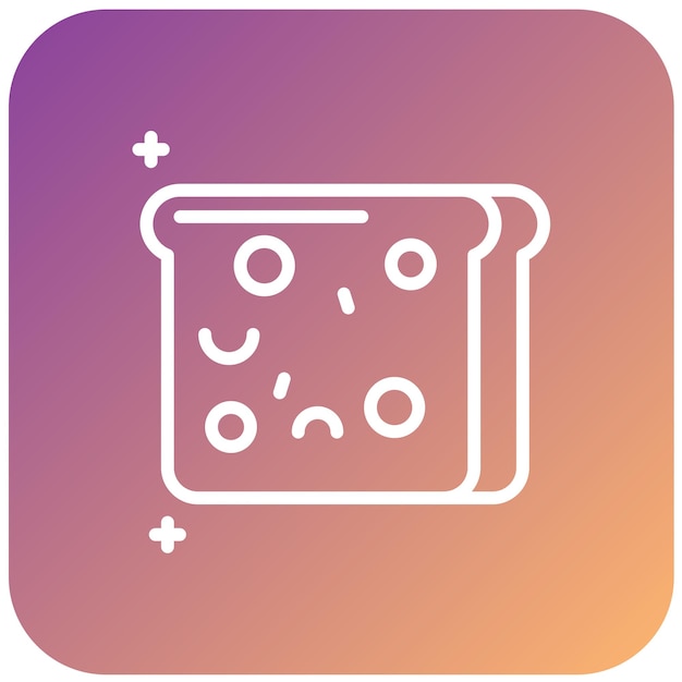 Diseño vectorial del estilo del icono del pan de trigo entero