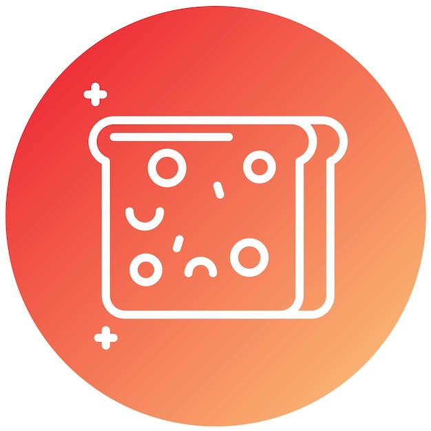 Diseño vectorial del estilo del icono del pan de trigo entero