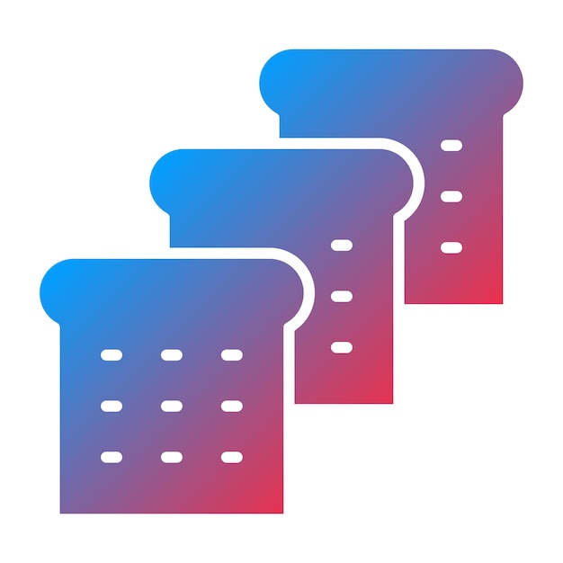 Diseño vectorial del estilo del icono del pan