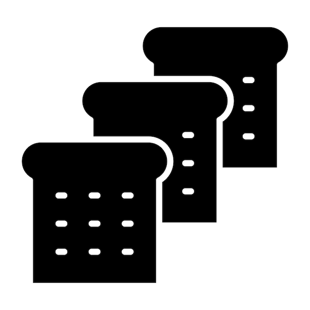 Diseño vectorial del estilo del icono del pan