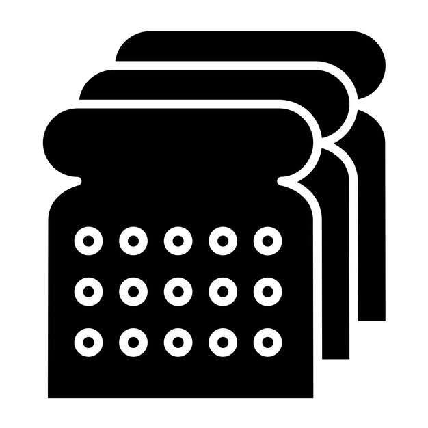 Diseño vectorial del estilo del icono del pan